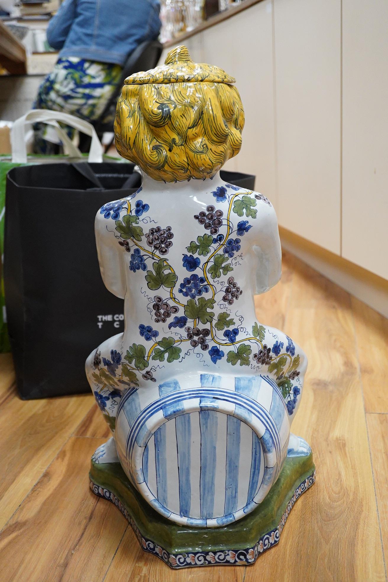 Six Italian faience Botanical apothecary jars and covers - 26cm high, two other 19th century style jars and three other related items.